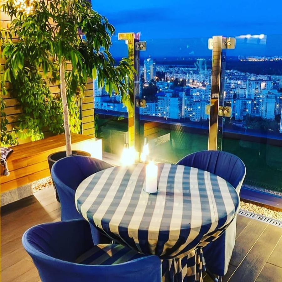 1 Room 60M2 Center Of Obolon Near River Side. With Terrace. 22 Floor Kijów Zewnętrze zdjęcie